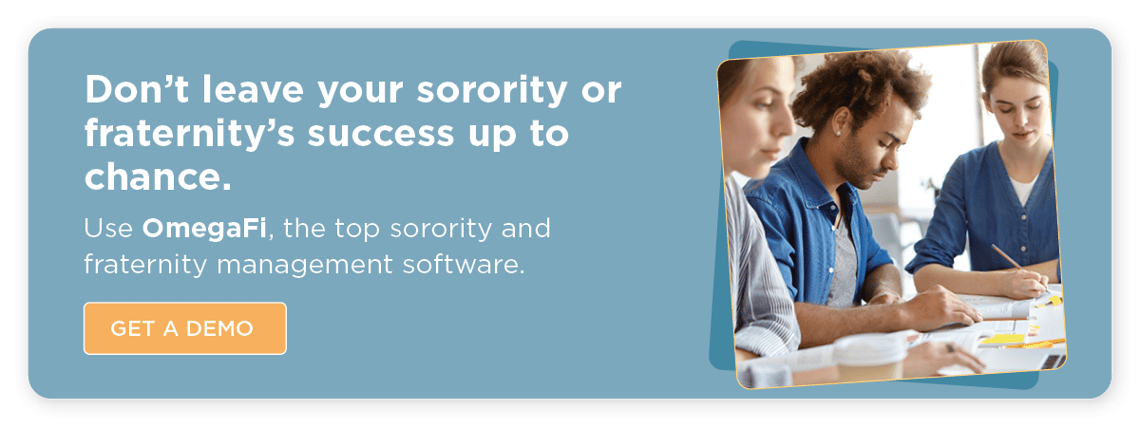 Click here to get a demo of the top fraternity and sorority management software, OmegaFi/